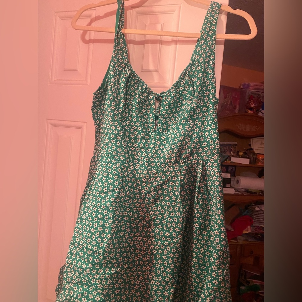 Princess Polly green floral romper